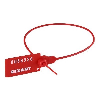 Пломба пластиковая номерная 320мм красная (07-6131)