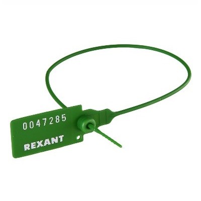 Пломба пластиковая номерная 320мм зеленая (07-6133)